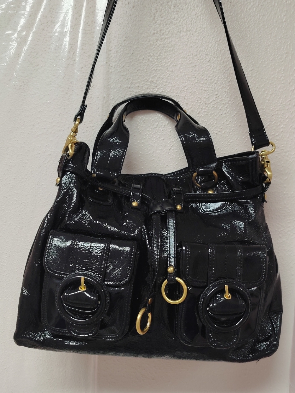Elliott Lucca Pigskin Patent Bag